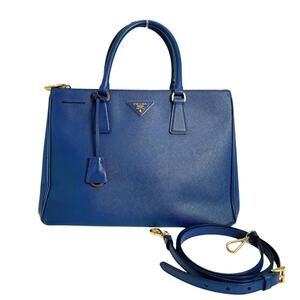 PRADA Blue Leather Shoulder Bag